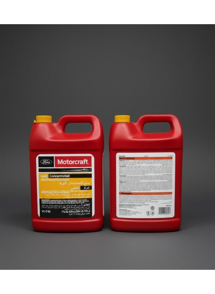 Motorcraft Gold Concentrated Antifreeze/Coolant VC-7-B1- 1 US Gallon (3.78L)